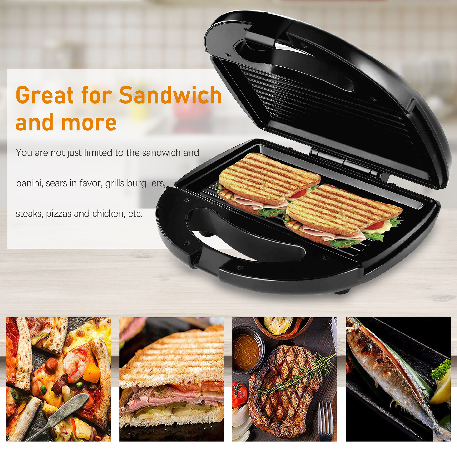Estándar europeo arco a rayas waffle máquina Sandwich Maker muffin máquina hogar asado carne barbacoa máquina Panini máquina