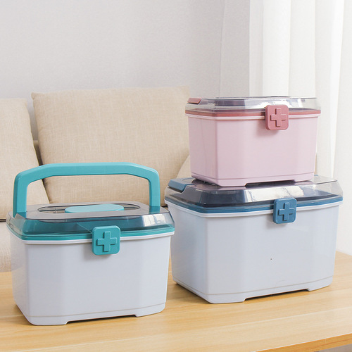 Home portable small medicine box to store medicines dustproof portable medicine box with compartments outdoor student medicine box wholesale
