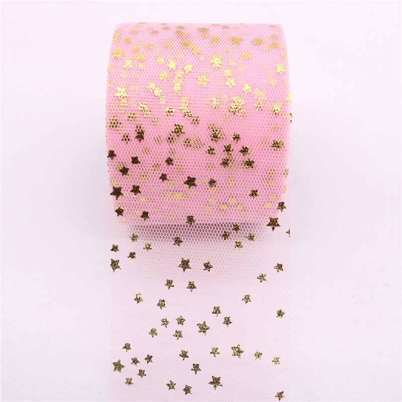 Bronzieren Fünfzackigen Sternnetz Garnrolle Kinder Bogen Haarnadel Prinzessin Puppe Garn Rock Zubehör display picture 12