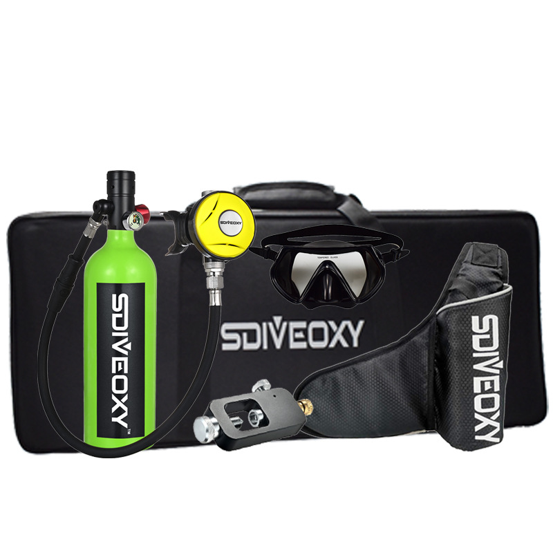 Scuba diving gas cylinder swimming snorkeling supplies respirator 1L oxygen cylinder deep diving small oxygen tank underwater equipment