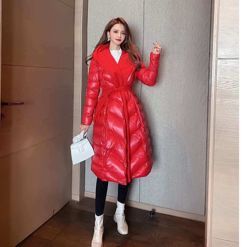 【朵維思】中長款棉服2020冬裝長袖修身棉衣連帽長款外套B1792