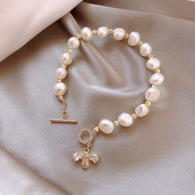 Natural freshwater pearl micro-inlaid zi...