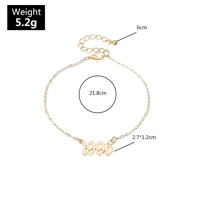 Fashion  Hot-selling Digital  Retro Simple Vintage Anklet  Wholesale Nihaojewelry display picture 25