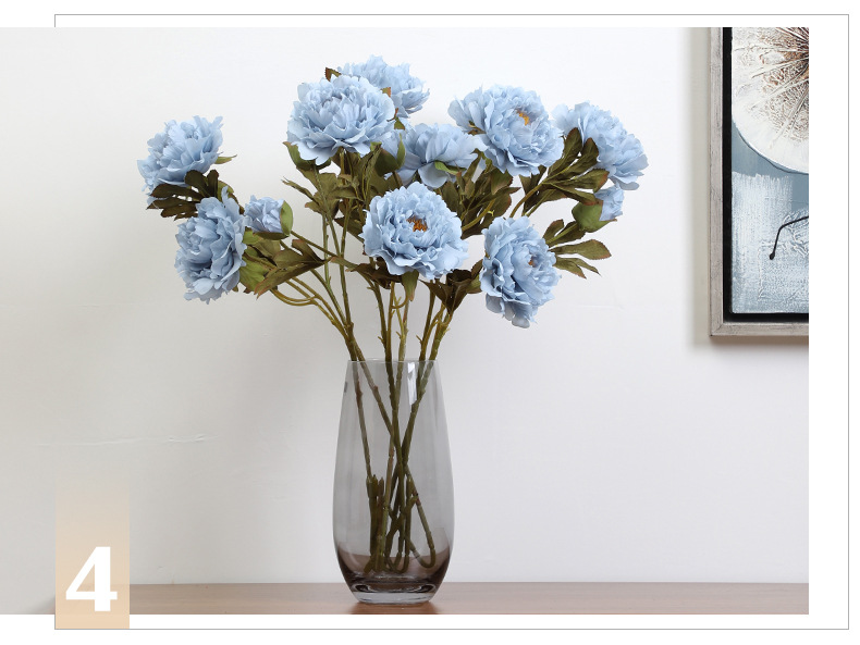 1 Piece Quantity Daily, Date Occasion Elegant Romantic Peony Plastic Silk Flower Artificial Flowers
