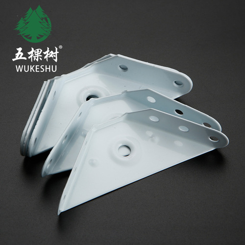 Thickened Triangular Fixed Corner Bracket Stainless Steel Hook with White Paint Bed Corner Support Hanging Cabinet Corner Bracket Furniture Hardware Accessory
