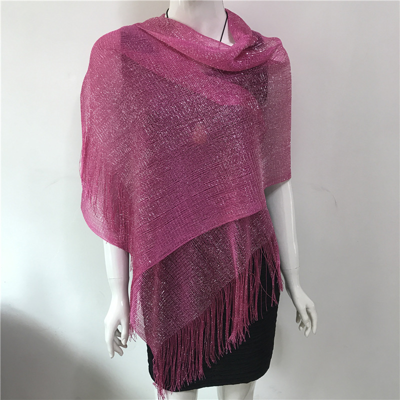 Women's Fashion Solid Color Polyester Tassel Shawls display picture 190