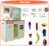 A generation of fat Low clearance brand new wooden  children simulation kitchen Play house cupboard Stove With pot