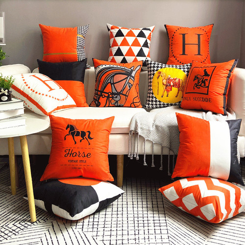Amazon Cross-Border Home Nordic Pillow Cover Sofa Cushion Cover Car Thickened Short Plush Cushion Cover No Pillowcase