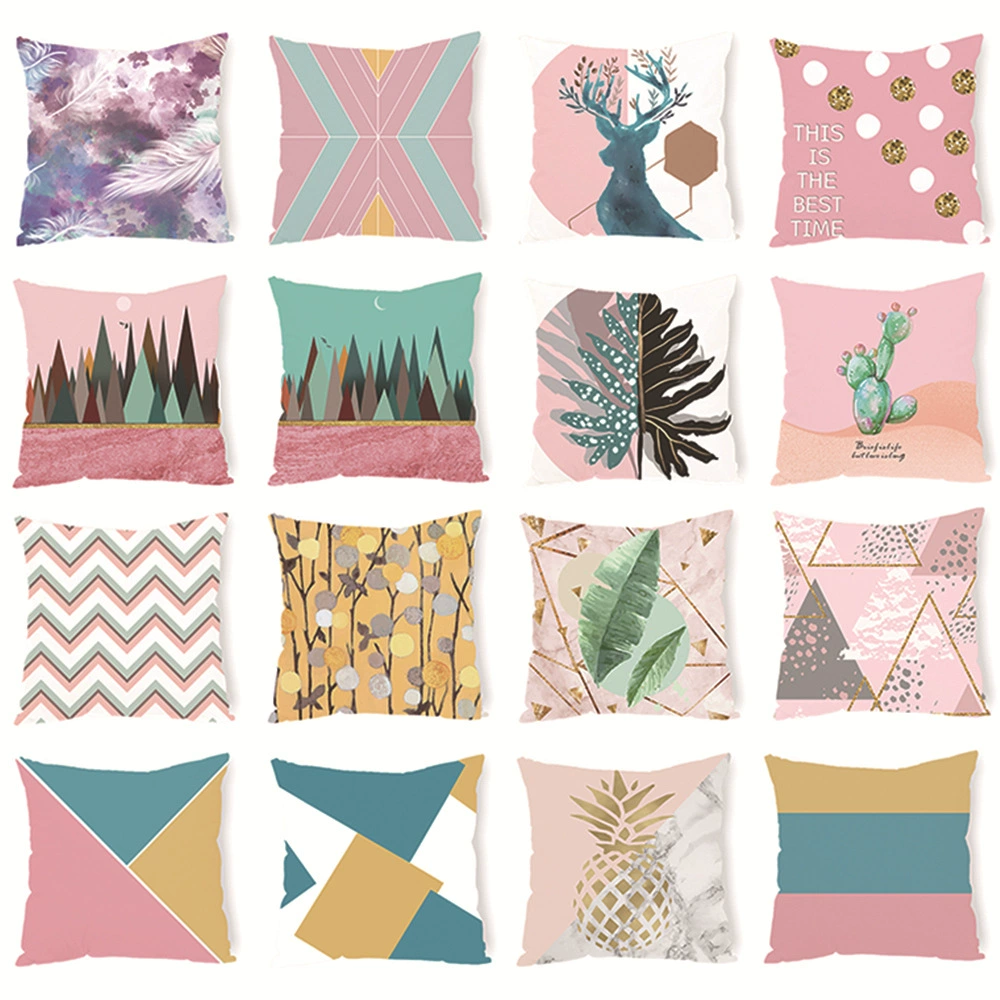 Наволочка Геометрическая простая новая трансграничная офисная подушка для талии Amazon дизайн прямых продаж с фабрики