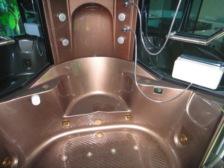 Sala de vapor de café ducha de vapor húmeda sala de baño integrada 1,5/1,65 M sala de vapor con bañera de surf