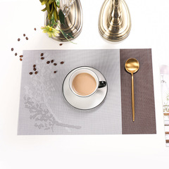 歐式印花pvc編織杯墊抗菌防霉餐墊防滑西餐墊隔熱餐桌墊跨境批發