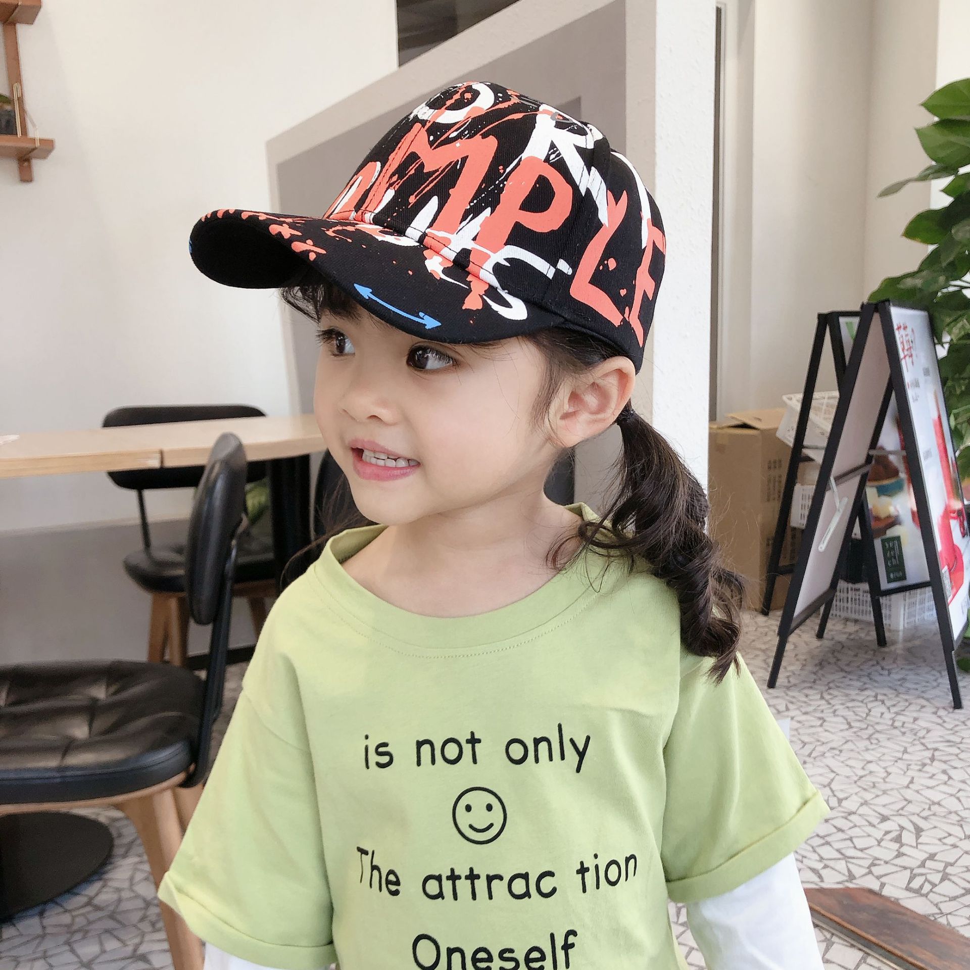 Children's Four Seasons Graffiti Printing Baseball Cap Hip-hop Sunscreen Sun Hat Wholesale Nihaojewelry display picture 15