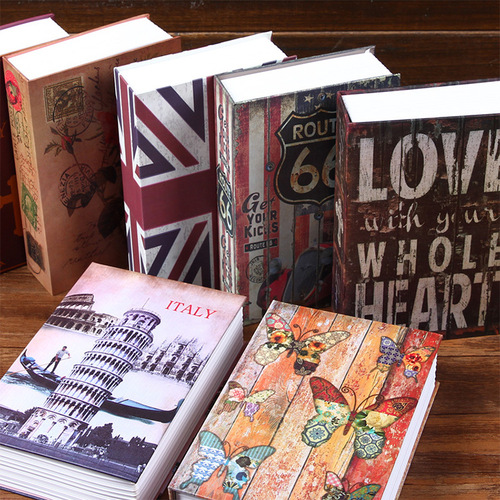 Creative Book Insurance Box Colorful Print European Famous Landmark Insurance Book Insurance Box Money Box Large One Piece Dropshipping