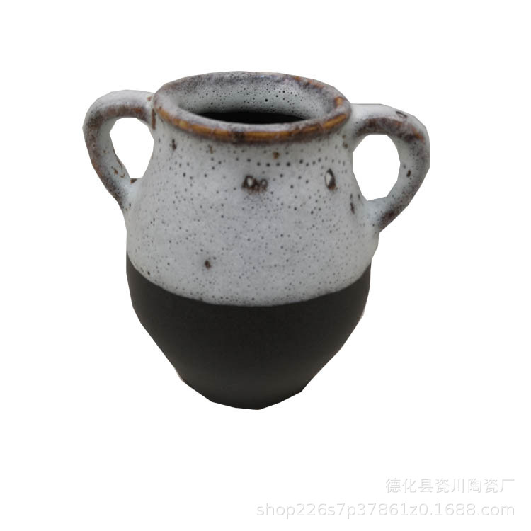 现代陶瓷窑变釉家居摆设花瓶花插水转印