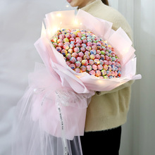 抖音糖果棒棒糖糖果草莓零食花束包装纸DIY手工制作材料包套装