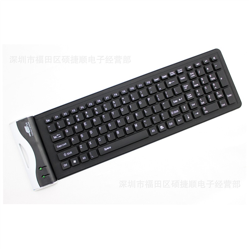 107 key folding silicone keyboard roll folding wired USB keyboard waterproof mute dustproof soft roll computer keyboard 107 key folding silicone keyboard roll folding wired USB keyboard waterproof mute dustproof soft roll computer keyboard