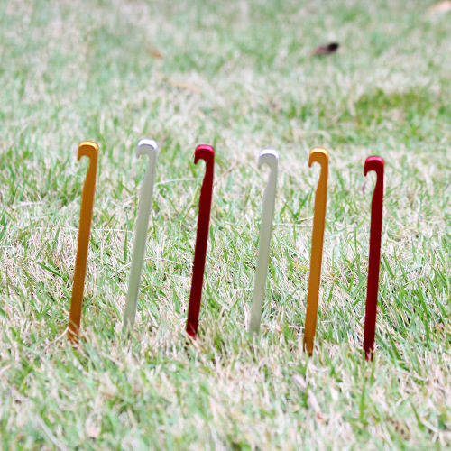 Wholesale outdoor ultra-light ultra-hard quadrilateral square ground nails tent nails camping nails aluminum alloy nails