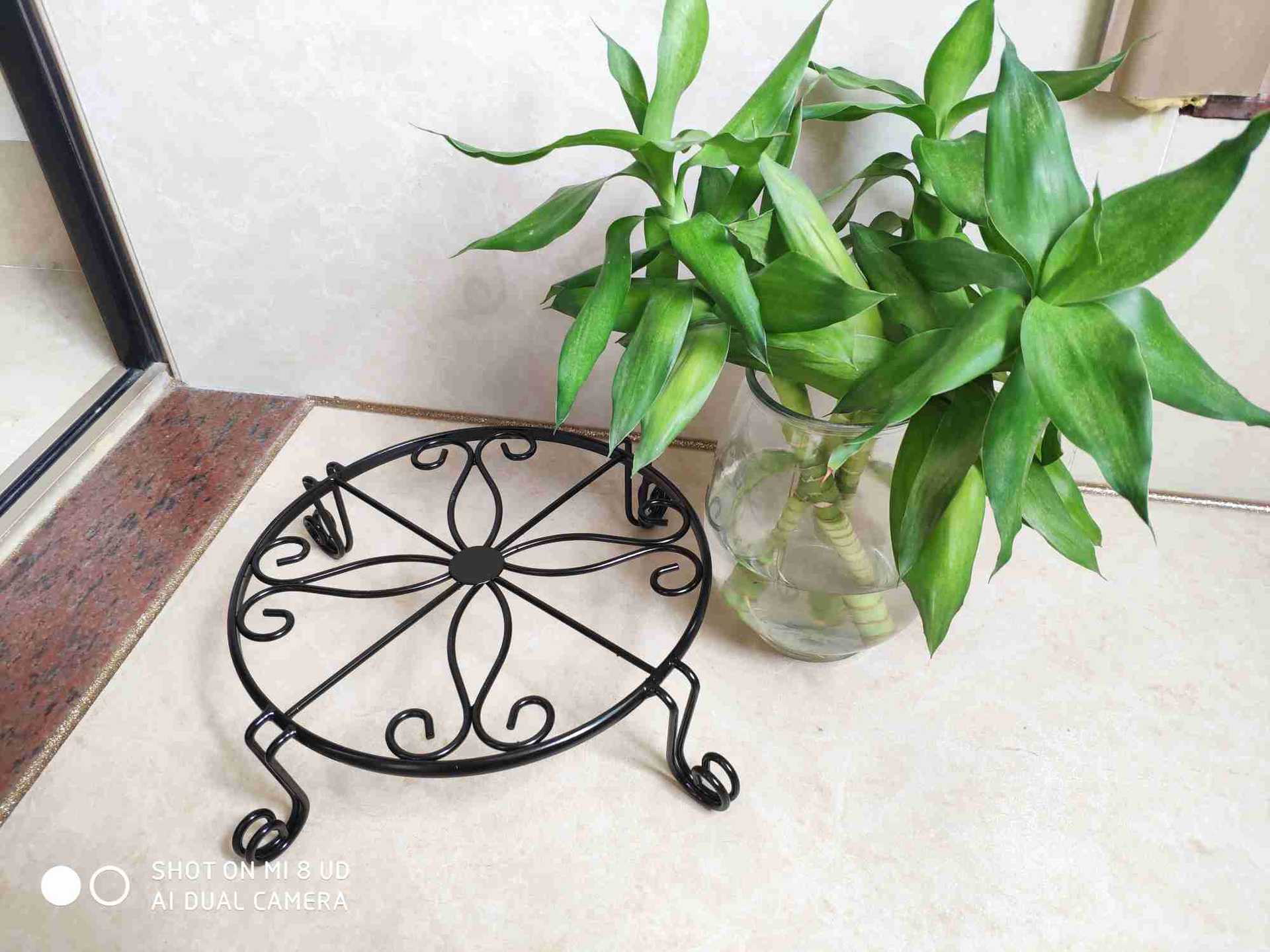 欧式新款铁艺花架批发桌面窗台落地室内托盘支花盆架架植物置物架|ms