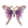 Fast Self -selling Creative Butterfly brooch series versatile hollow butterfly diamond painting Oil animal brooch female wholesale