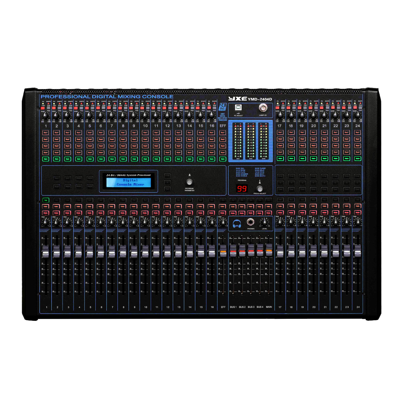 YXE亿欣YMD-2404D全数字调音矩阵控制台