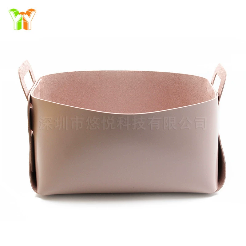 Оптовая продажа Spot Nordic Leather Stroke Basket Model Room спальня, разное дерево, поместить pantites упрямый ящик для хранения