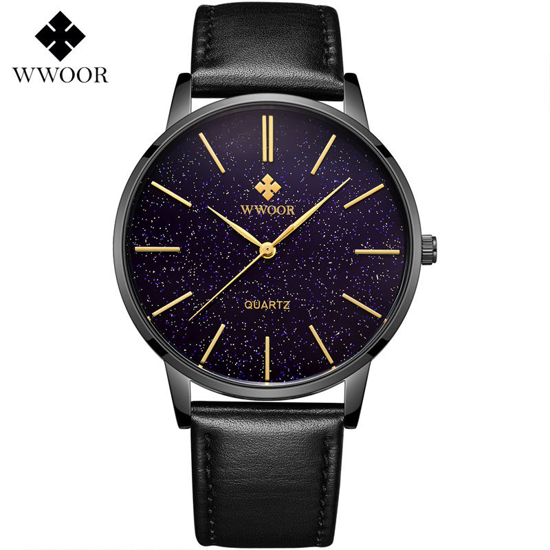 WWOOR Celebración de amor de los nuevos hombres de negocios de malla reloj de cuarzo cinturón impermeable casual Bowl Watch 8853