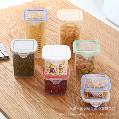 Manufactor wholesale Plastic square Canister Fresh tank kitchen Whole grains storage box food Storage Storage tank