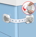 儿童安全锁防护抽屉扣防夹手柜子柜门锁婴儿防护橱柜扣冰箱长条锁