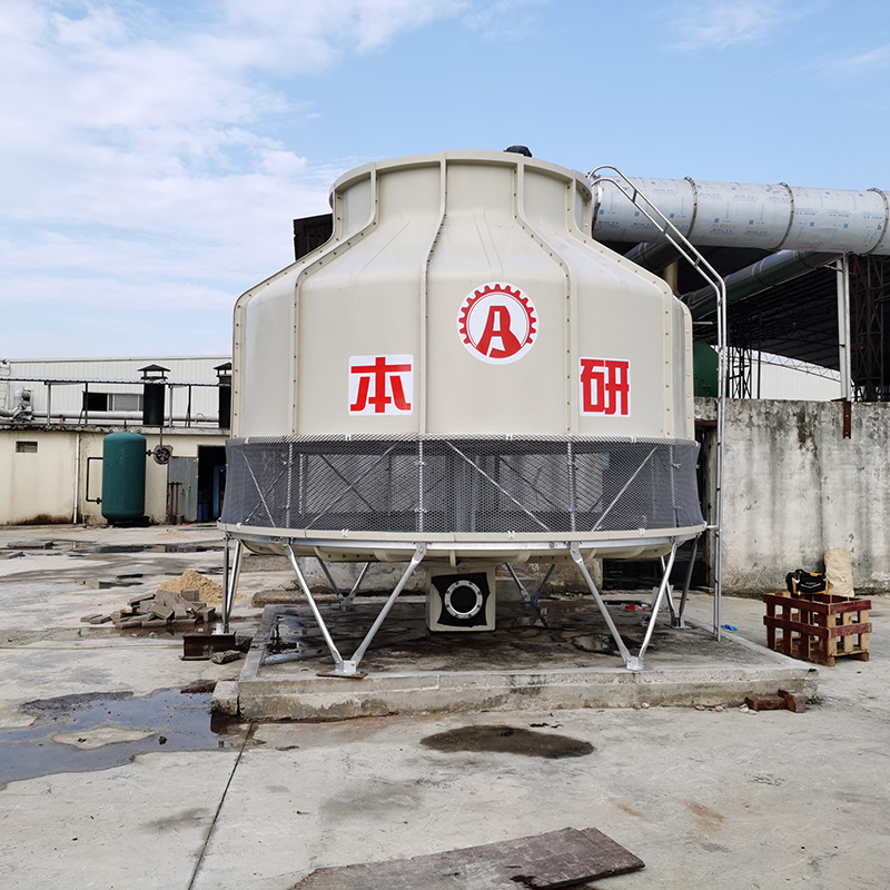 淮安盐化工厂配套圆形逆流玻璃钢冷却水塔 镀锌支架 耐高温PP填料