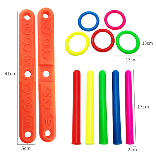 Children's toy cross 5-ring throwing ring creative educational fitness toy parent-child throwing ring sports equipment