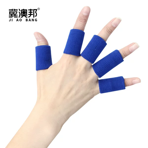 Factory wholesale Sports Basketball knitted finger guard blue black knuckle universal finger guard Four Seasons men and women cross border