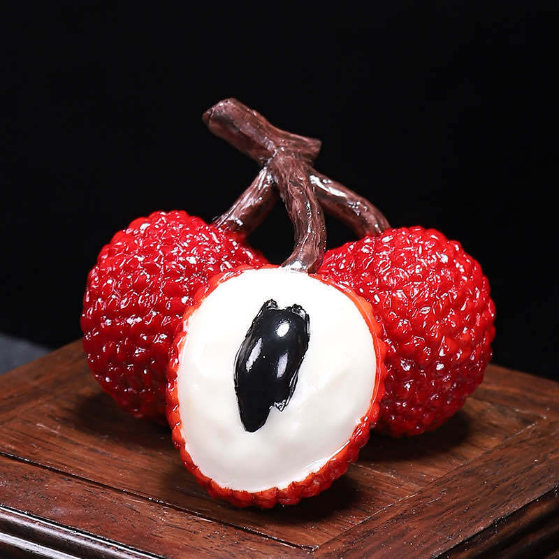 荔枝茶宠摆件变色抖音同款茶宠可养精品树脂工艺品茶几摆件创意|ms