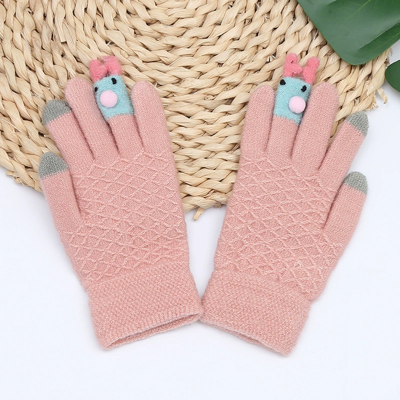 Children's keep warm cute travel gloves for men and women