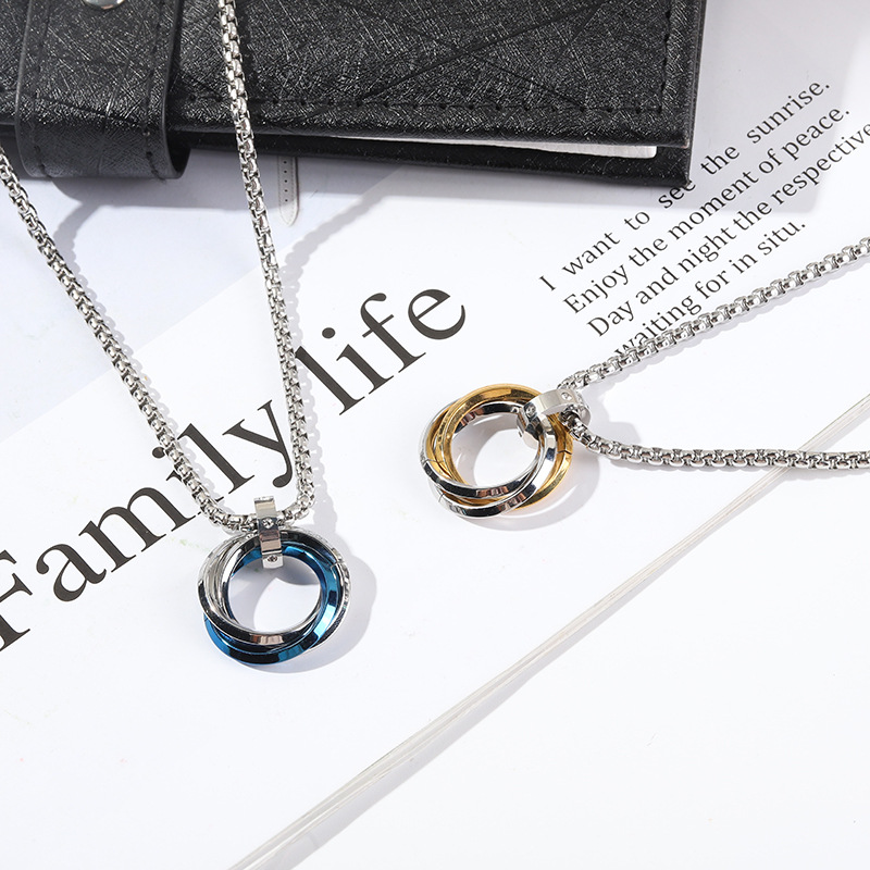 Fashion Geometric Titanium Steel Plating Pendant Necklace 1 Piece