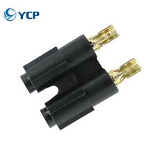 8字尾一體式內架 電源線剃須刀尾插 兩芯八字尾插頭 黃銅v磷銅