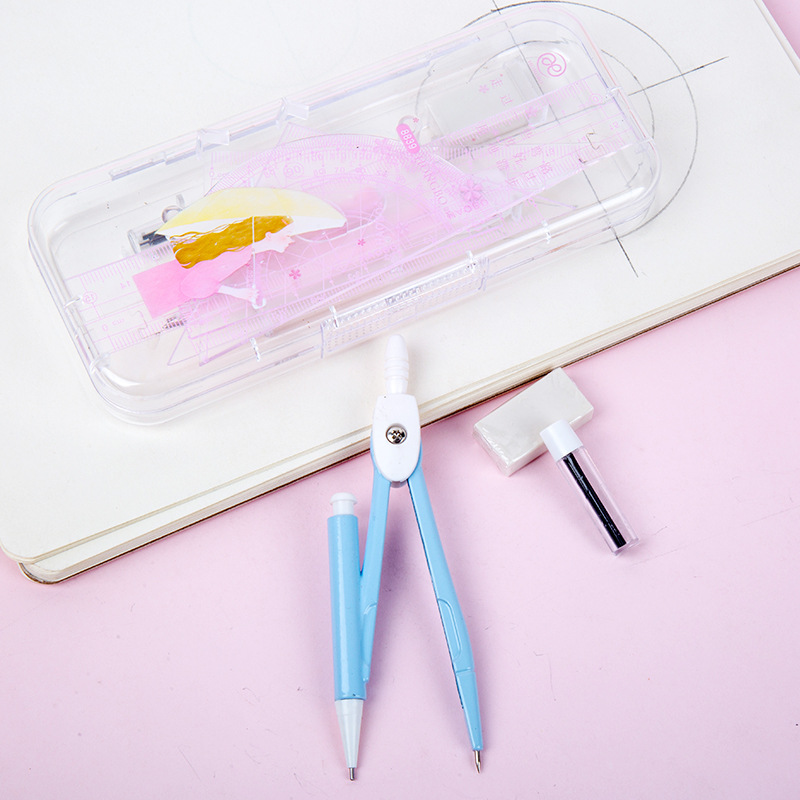 8839 estudiante examen brújulas traje dibujo pintura matemáticas enseñanza ayudas 7 piezas conjunto maestro papelería favorita