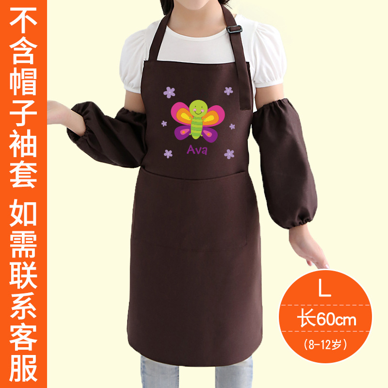 Lindo delantal antiincrustante para niños personalizado cocina casera jardín de infantes pintura de arte ropa pequeños medianos y grandes niños logotipo impreso