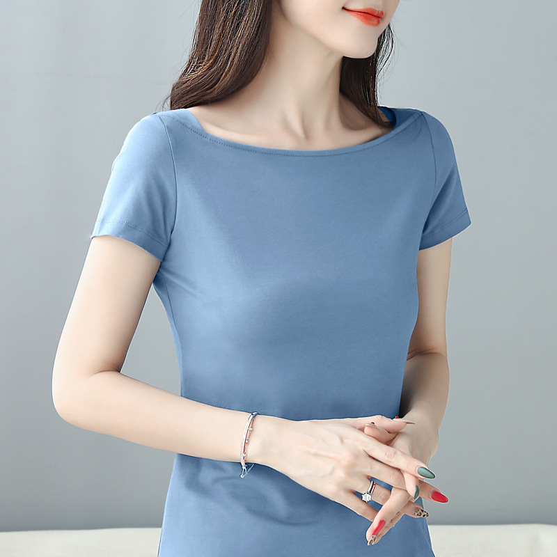 White T-shirt Women's Short-sleeved 2022 New Summer Korean-style Slim-fit All-match Super Fire cec Half-sleeved Top ins Trendy