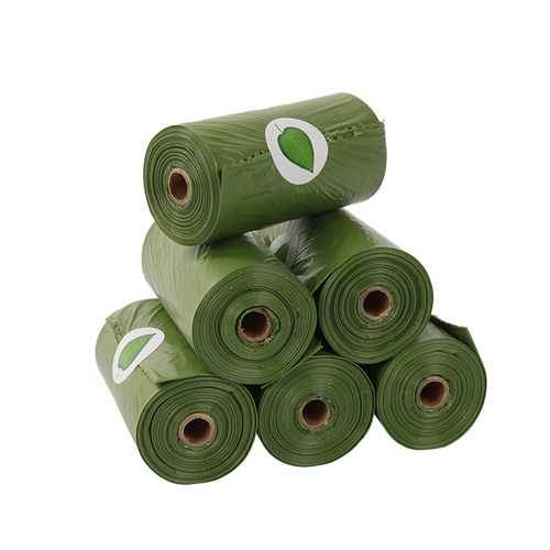 Cross-border pet waste bags, biodegradable grabber with dispenser, dog poop bags, 10 rolls EPI dog waste bag manufacturer