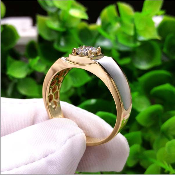 Fashion Simple Simulation Diamond Men's Ring Engagement Ring