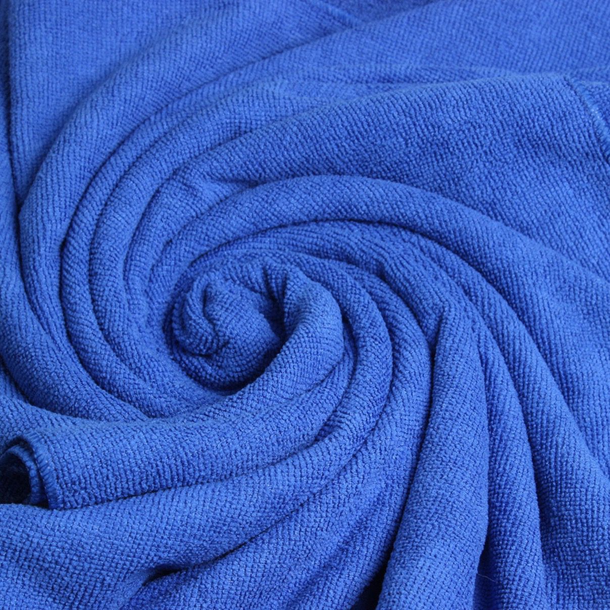 Suministro de toalla de microfibra 30*30 toalla de limpieza de coches absorbente fuerte toalla de limpieza de coches azul