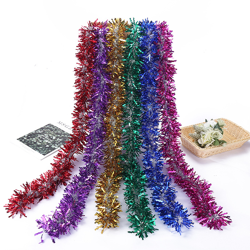 植绒小灯笼挂饰彩带新年大红户外室内盆景喜庆装饰场景拉花彩条