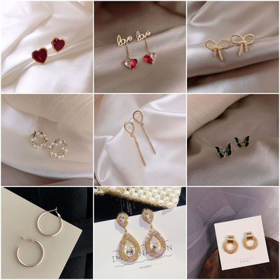 韓版爆款長款銀針耳環女 耳飾耳釘個性流蘇百搭耳墜耳環批發