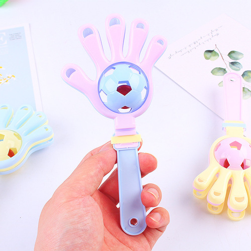 Children's early education enlightenment musical instrument, parent-child hand clapping football rattle, fun pushing small gifts, interactive small toys