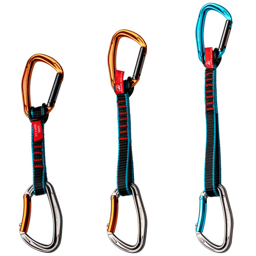 Kanle outdoor mountain climbing rock climbing ice climbing protection quick-hook nylon flat belt quick-hook main lock safety straight curved door quick-hook set