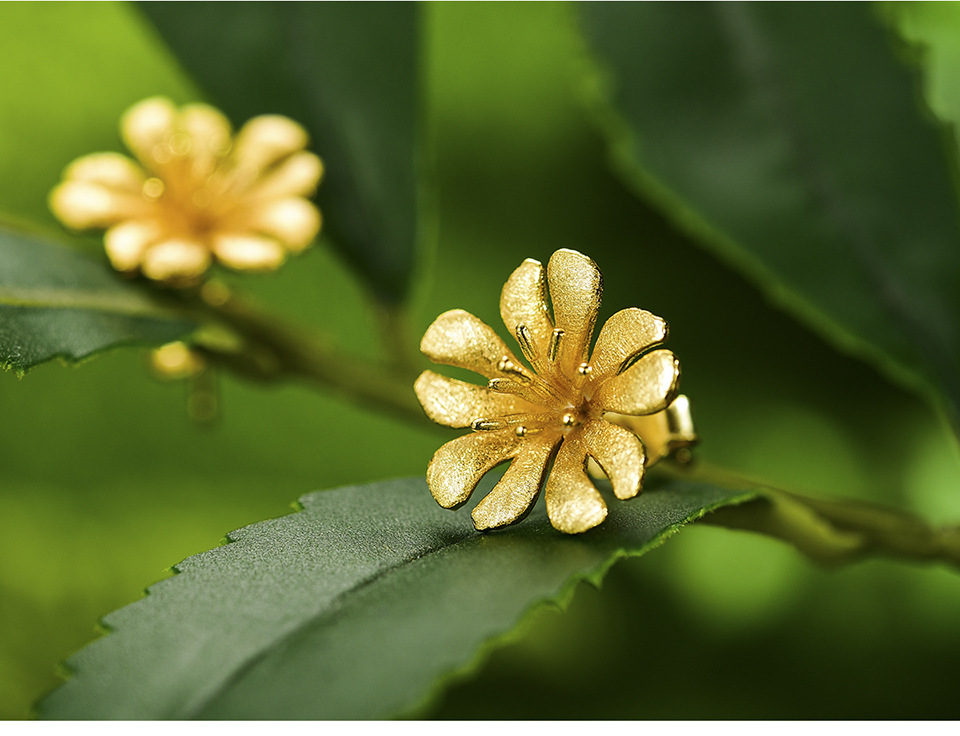 Women'S Gender 1 Pair Elegant Basic Flower Plating Sterling Silver Ear Studs