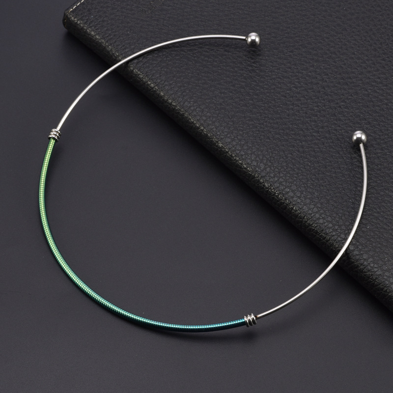 Daily Occasion PVD Coated 18K Gold Real Gold Plated Circle 303 Stainless Steel 304 Stainless Steel Simple Style Waterproof Non Tarnish 304 Stainless Steel Choker