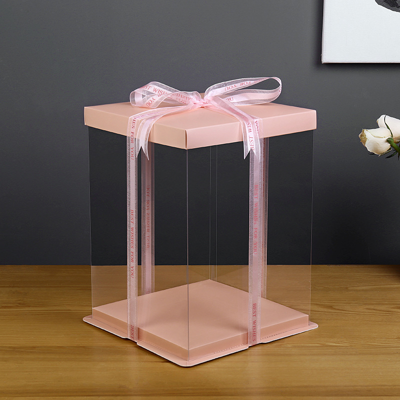 定制6寸蛋糕盒透明蛋糕盒 生日蛋糕盒烘焙包装盒蛋糕盒子厂家批发