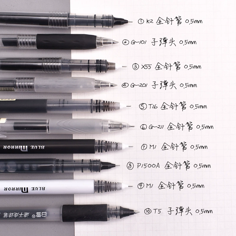 白雪 Rollerball rollerball pen, set for students, 6 pieces