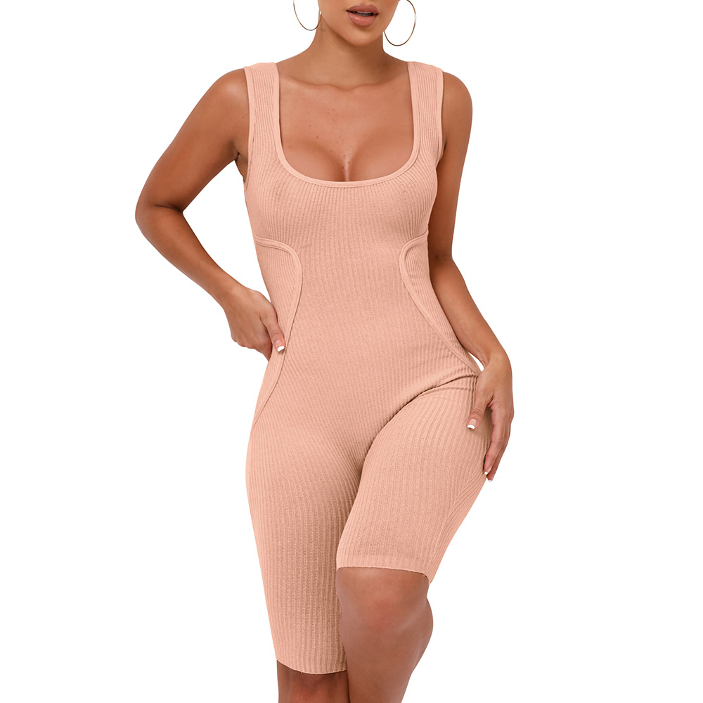 Casual Sleeveless Slim-Fit Hip Jumpsuit NSCQ65917